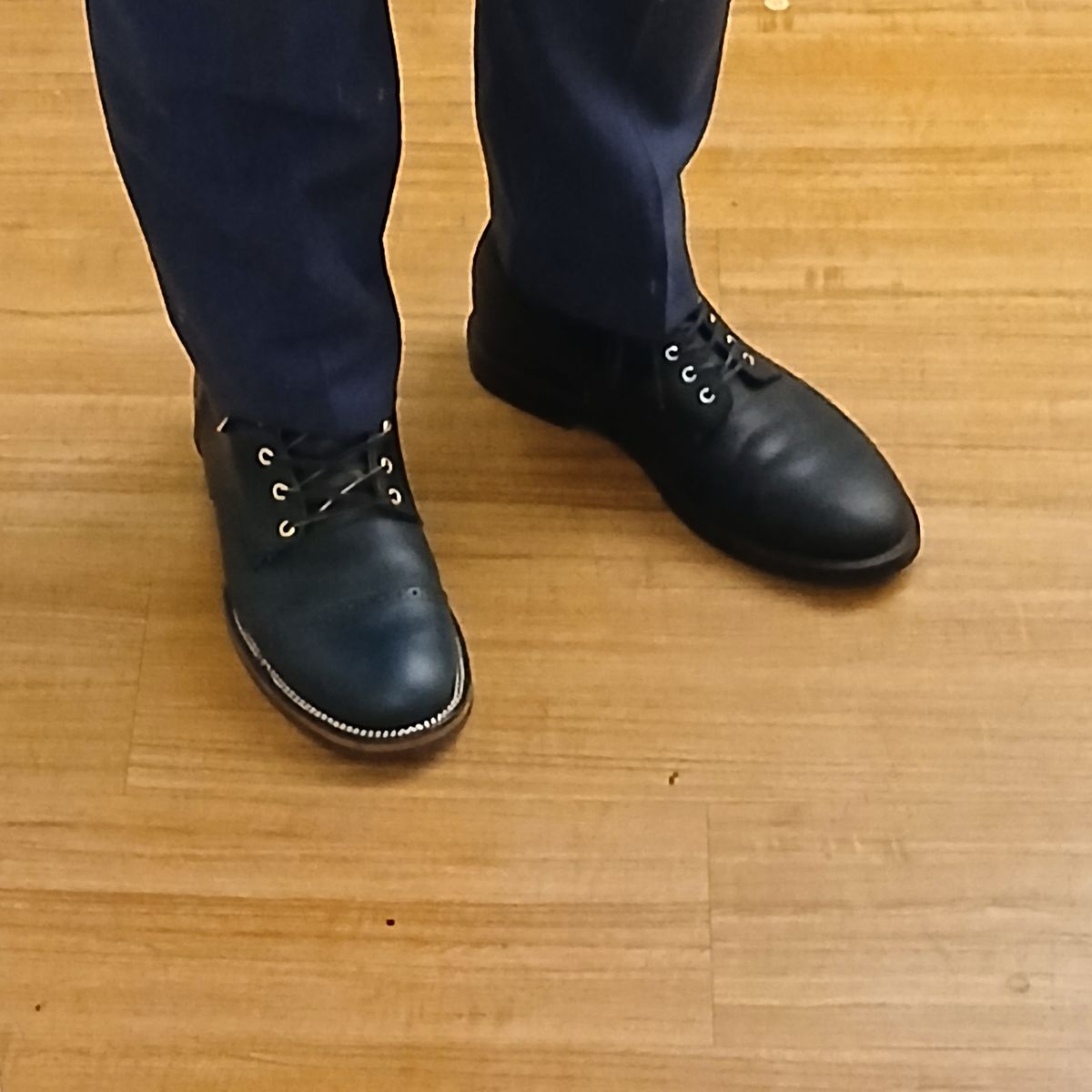 Photo by kananaios on January 22, 2025 of the Grant Stone Edward Boot in C.F. Stead Black Waxy Commander Suede.