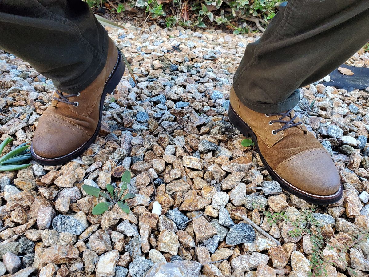 Photo by kananaios on November 16, 2023 of the Thursday Captain in Safari WeatherSafe Suede.