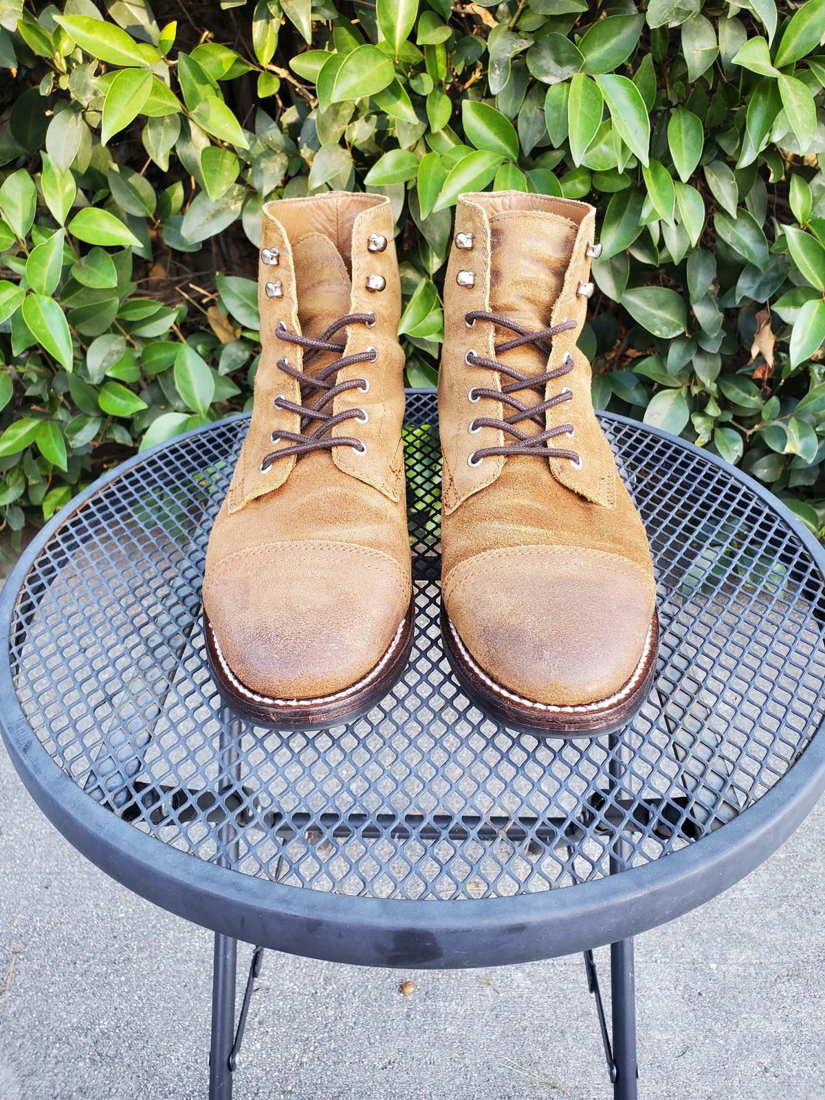 Photo by kananaios on December 2, 2023 of the Thursday Captain in Safari WeatherSafe Suede.
