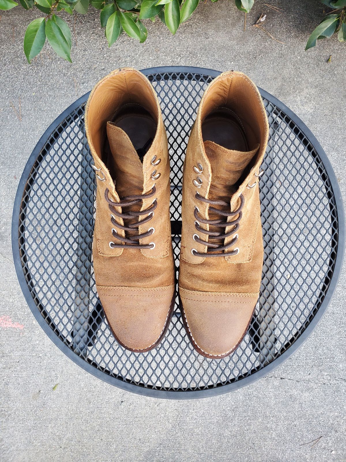 Photo by kananaios on December 2, 2023 of the Thursday Captain in Safari WeatherSafe Suede.