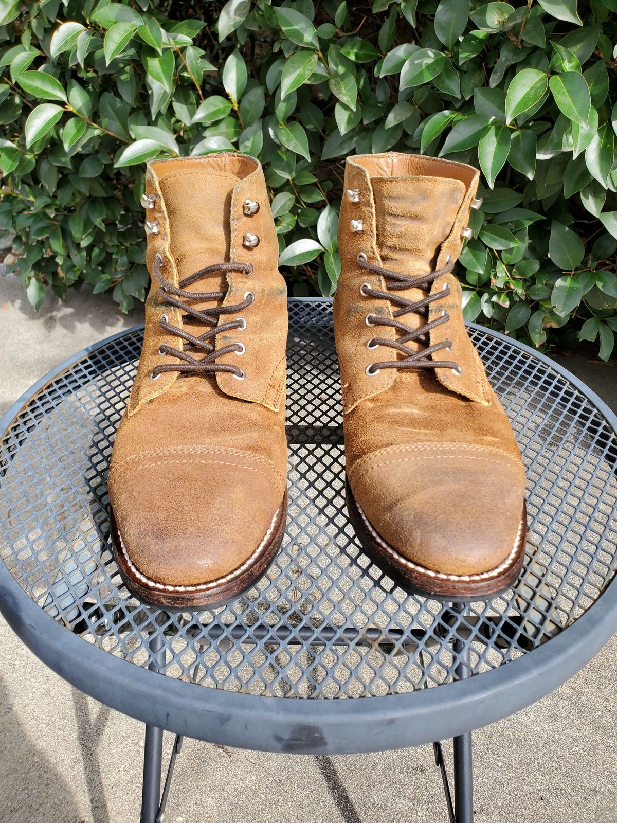 Photo by kananaios on February 3, 2024 of the Thursday Captain in Safari WeatherSafe Suede.