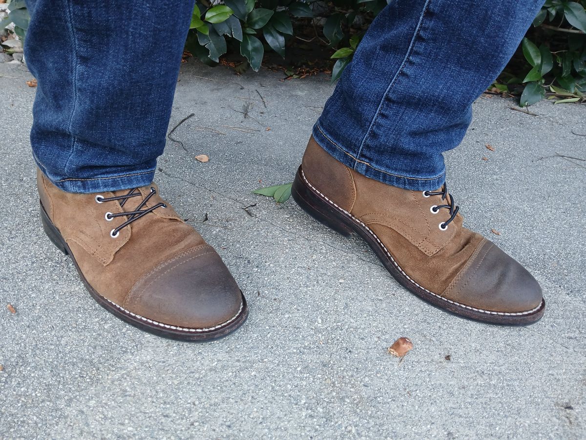 Photo by kananaios on April 2, 2024 of the Thursday Captain in Safari WeatherSafe Suede.
