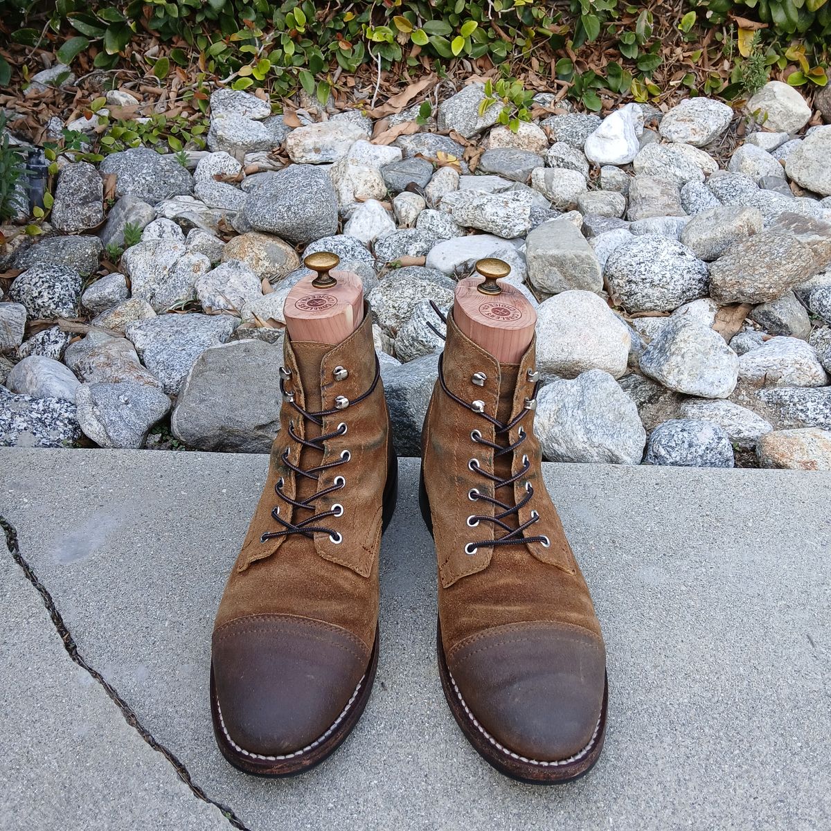 Photo by kananaios on February 17, 2025 of the Thursday Captain in Safari WeatherSafe Suede.