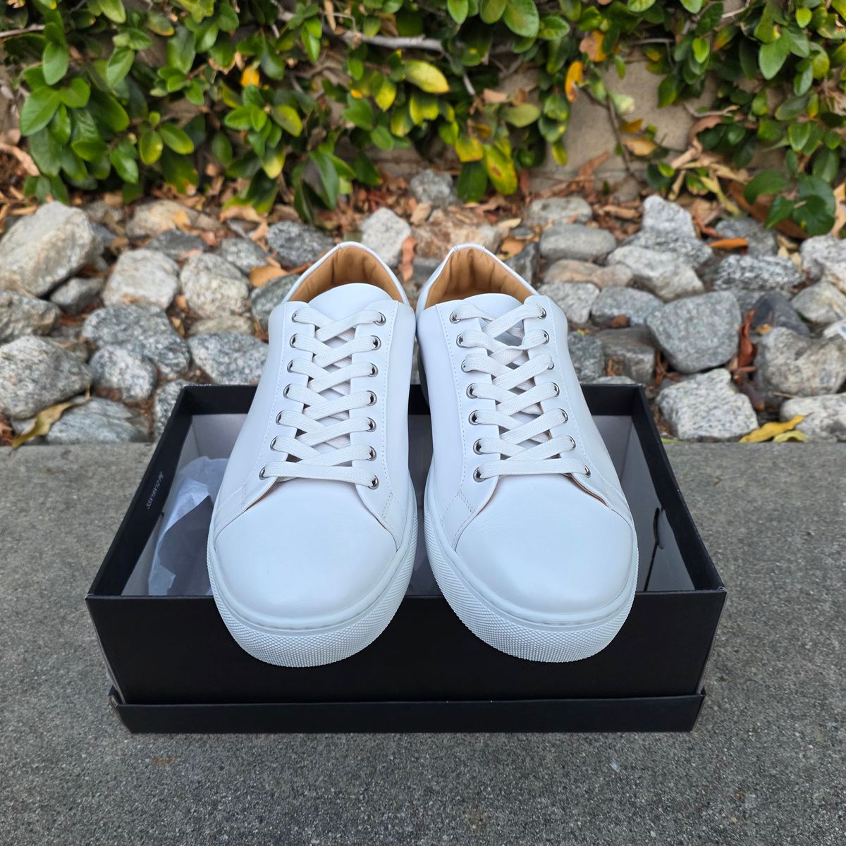 Photo by kananaios on September 4, 2025 of the Thursday Premier Low Top in White Italian Nappa.