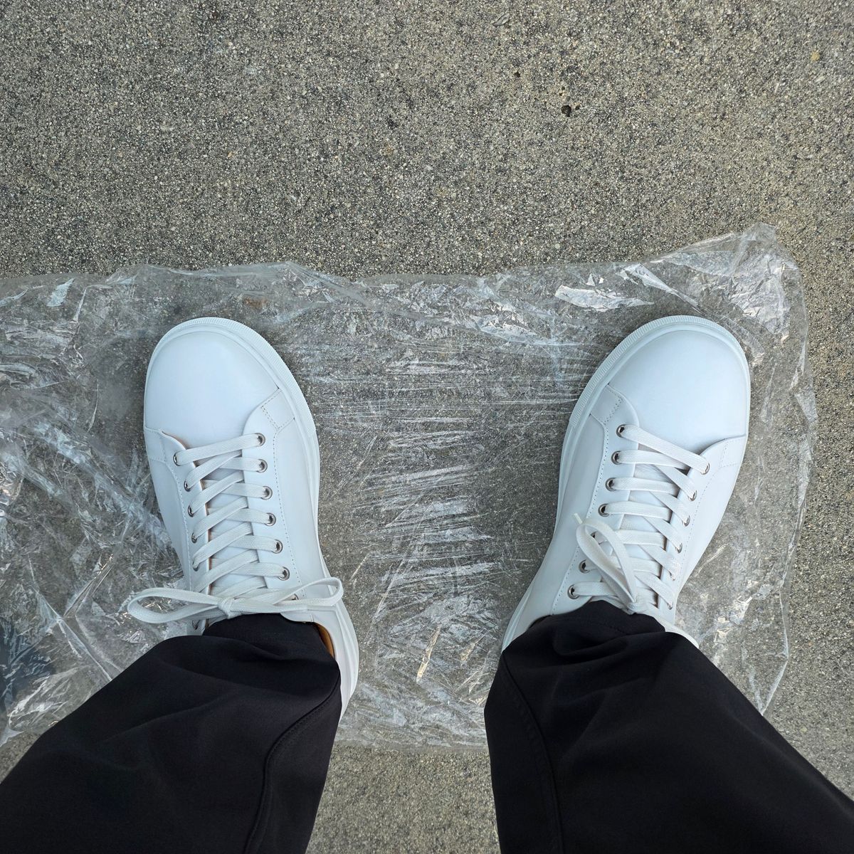 Photo by kananaios on September 4, 2025 of the Thursday Premier Low Top in White Italian Nappa.