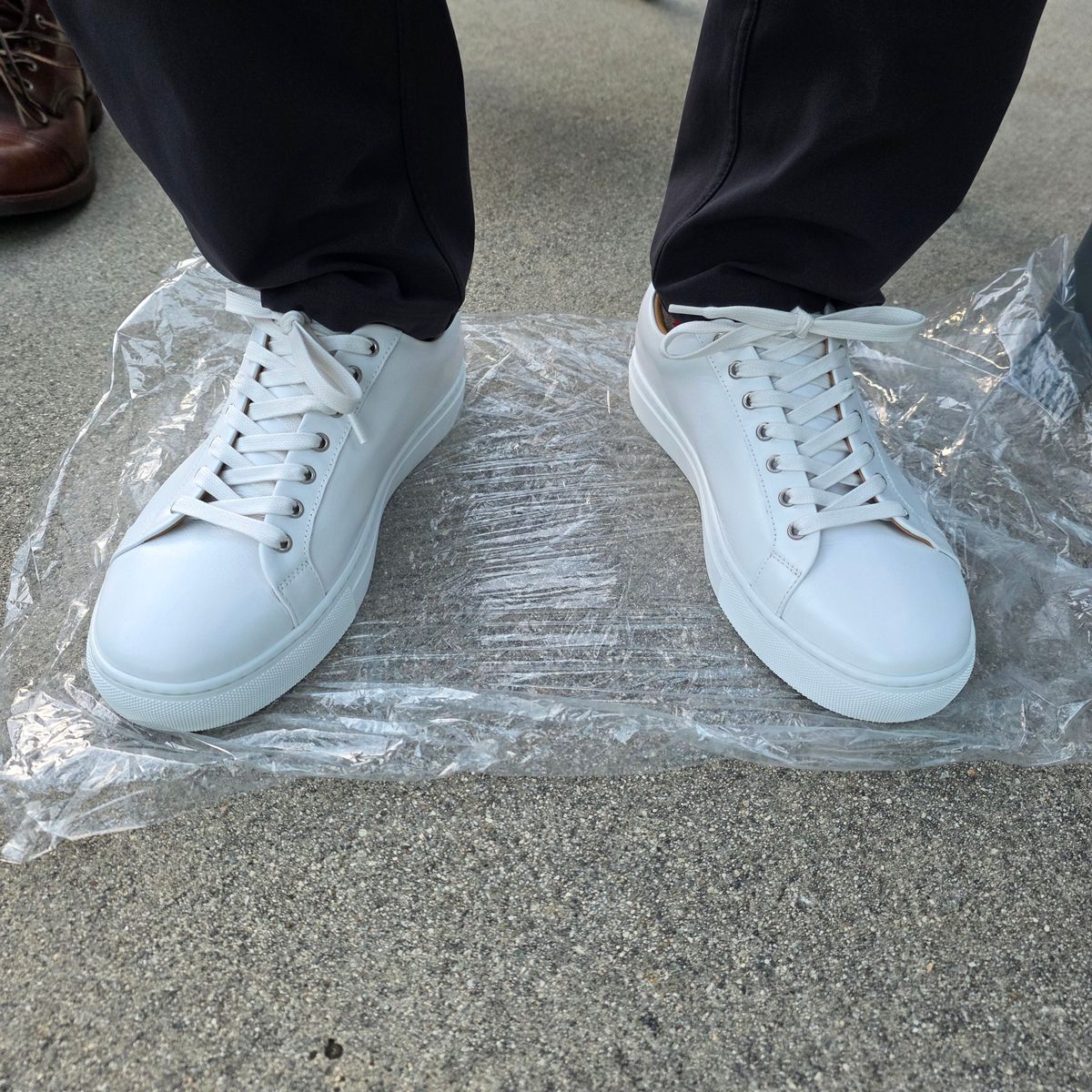 Photo by kananaios on September 4, 2025 of the Thursday Premier Low Top in White Italian Nappa.
