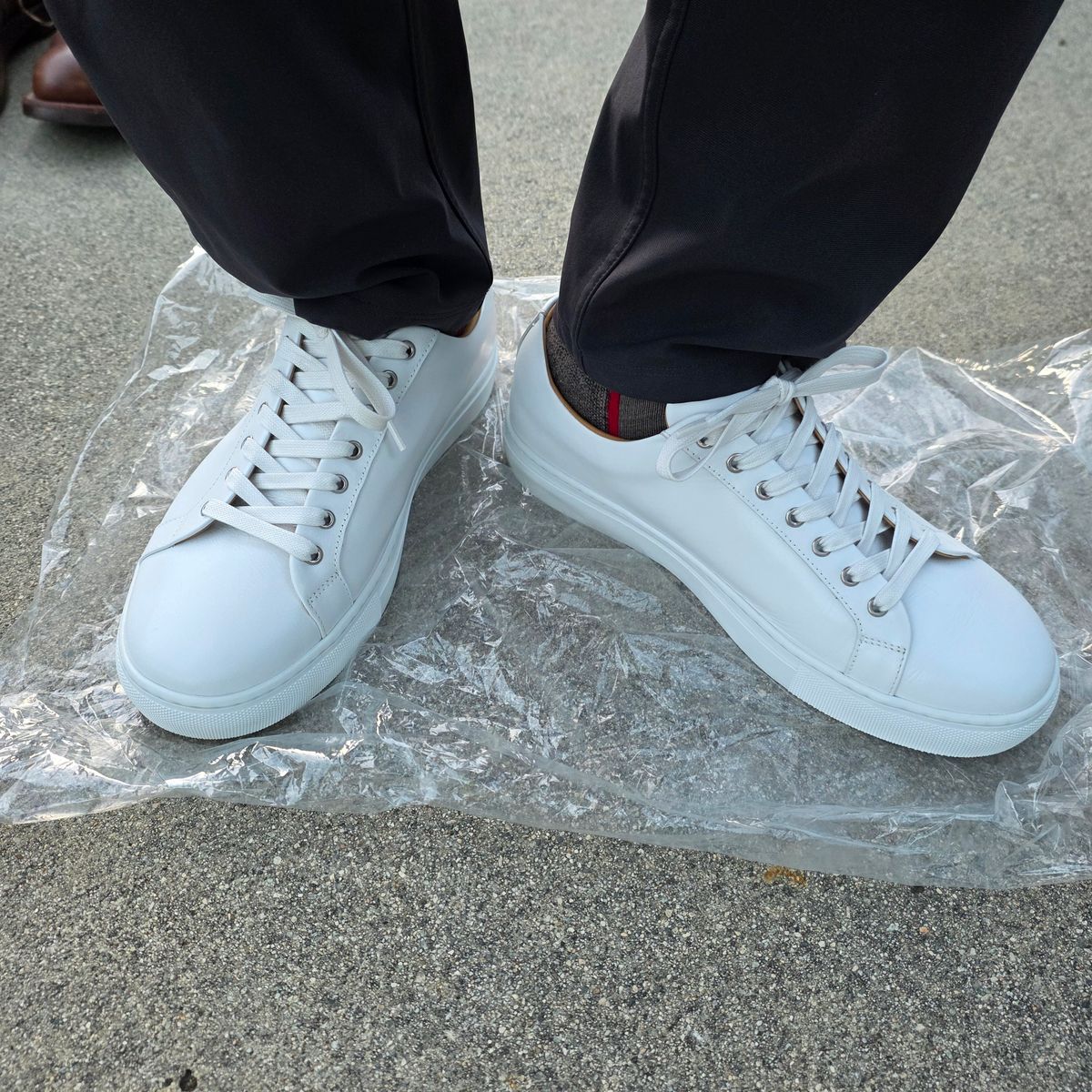 Photo by kananaios on September 4, 2025 of the Thursday Premier Low Top in White Italian Nappa.