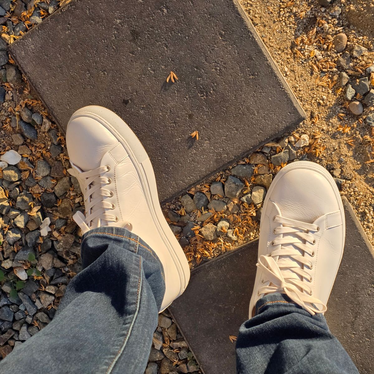 Photo by kananaios on November 8, 2025 of the Thursday Premier Low Top in White Italian Nappa.