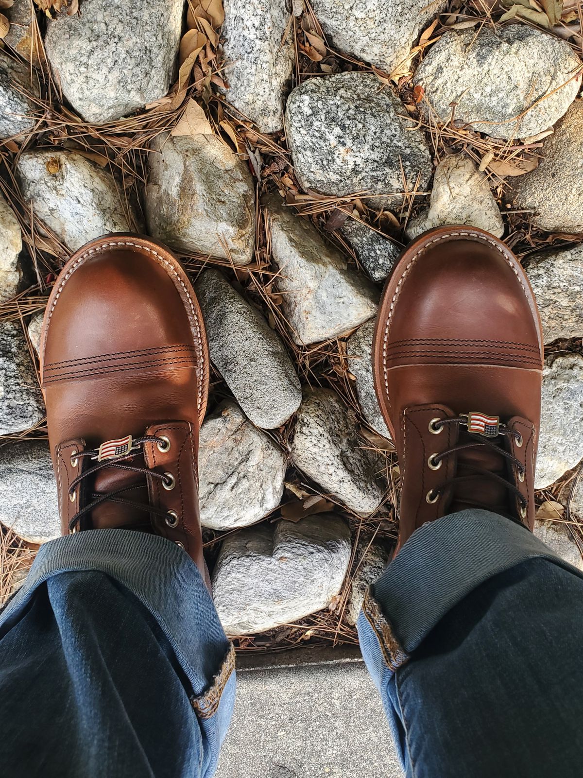 Photo by kananaios on November 4, 2023 of the Red Wing Iron Ranger in S.B. Foot Amber Harness.