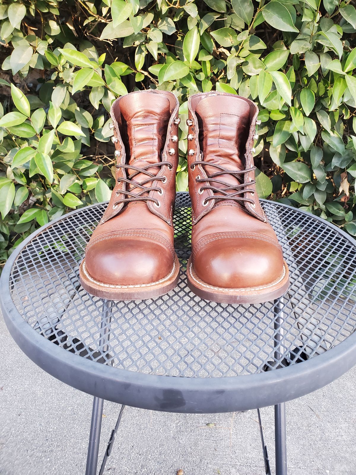 Photo by kananaios on December 2, 2023 of the Red Wing Iron Ranger in S.B. Foot Amber Harness.