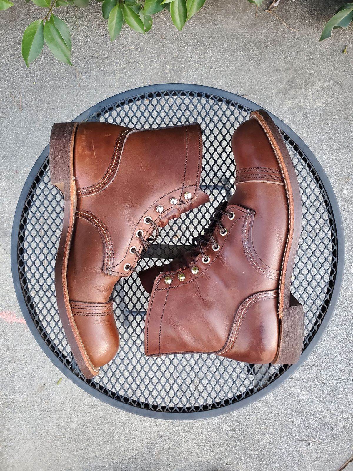 Photo by kananaios on December 2, 2023 of the Red Wing Iron Ranger in S.B. Foot Amber Harness.
