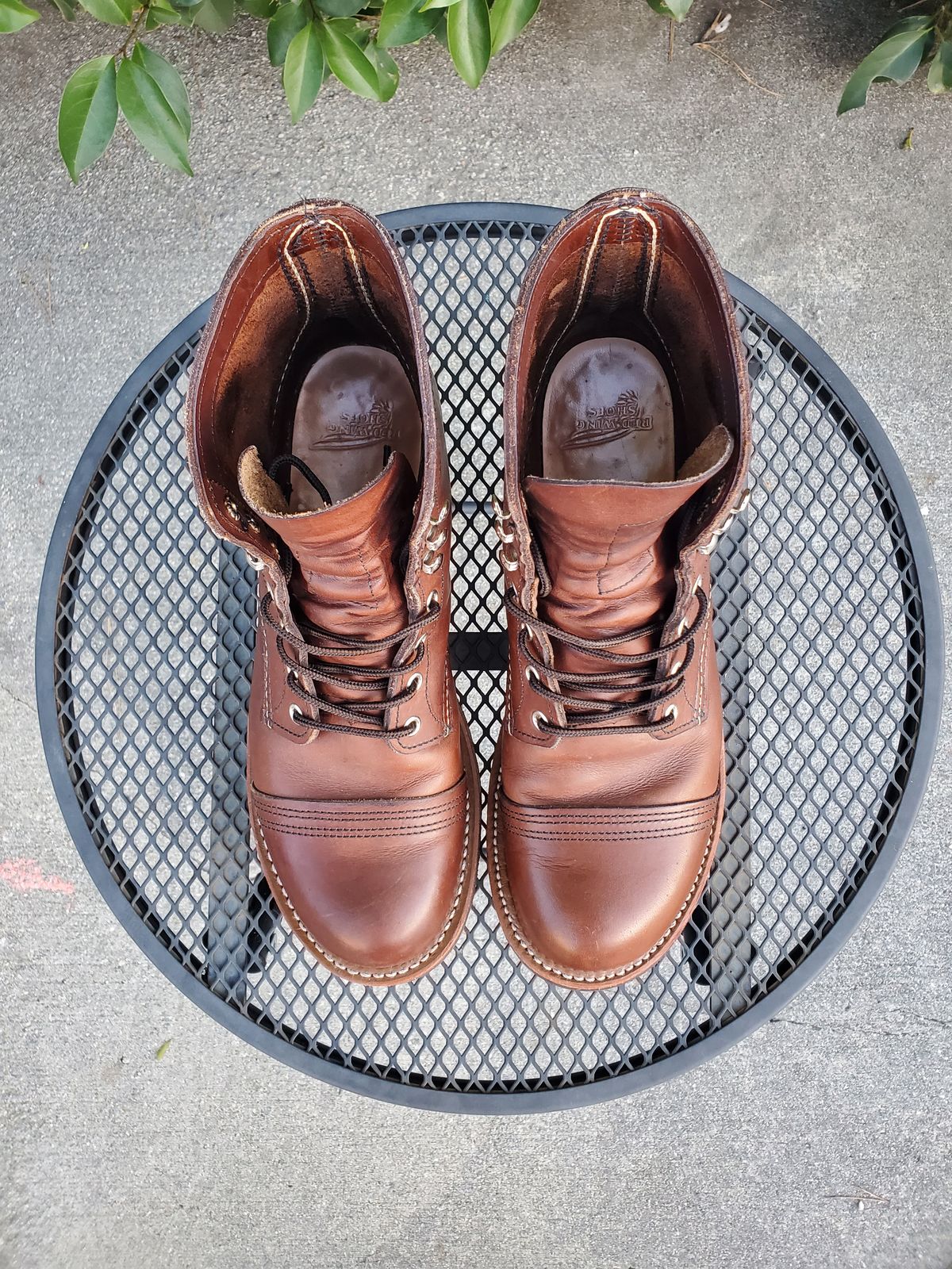 Photo by kananaios on December 2, 2023 of the Red Wing Iron Ranger in S.B. Foot Amber Harness.