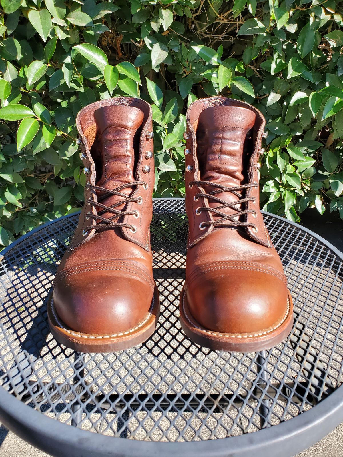 Photo by kananaios on January 2, 2024 of the Red Wing Iron Ranger in S.B. Foot Amber Harness.