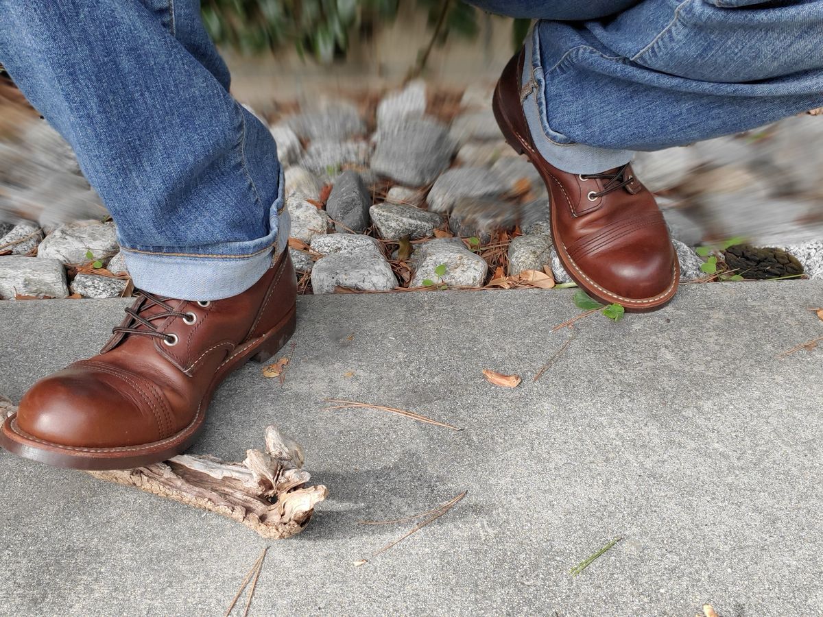 Photo by kananaios on February 3, 2024 of the Red Wing Iron Ranger in S.B. Foot Amber Harness.