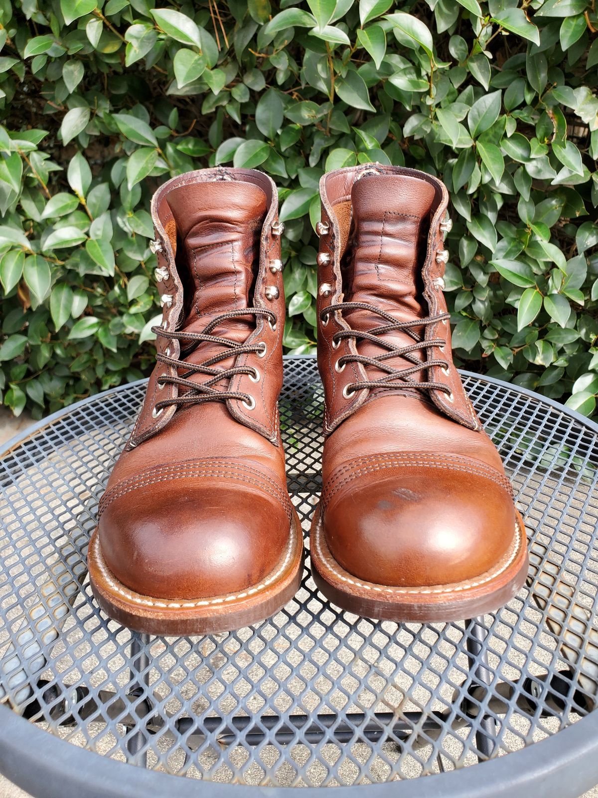 Photo by kananaios on February 3, 2024 of the Red Wing Iron Ranger in S.B. Foot Amber Harness.
