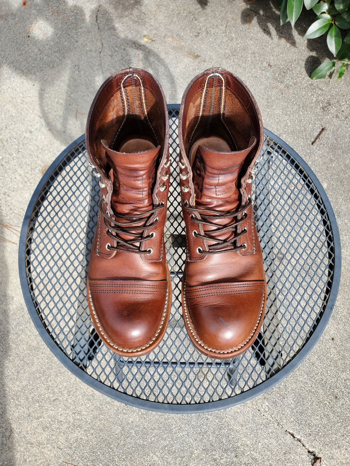 Photo by kananaios on February 3, 2024 of the Red Wing Iron Ranger in S.B. Foot Amber Harness.