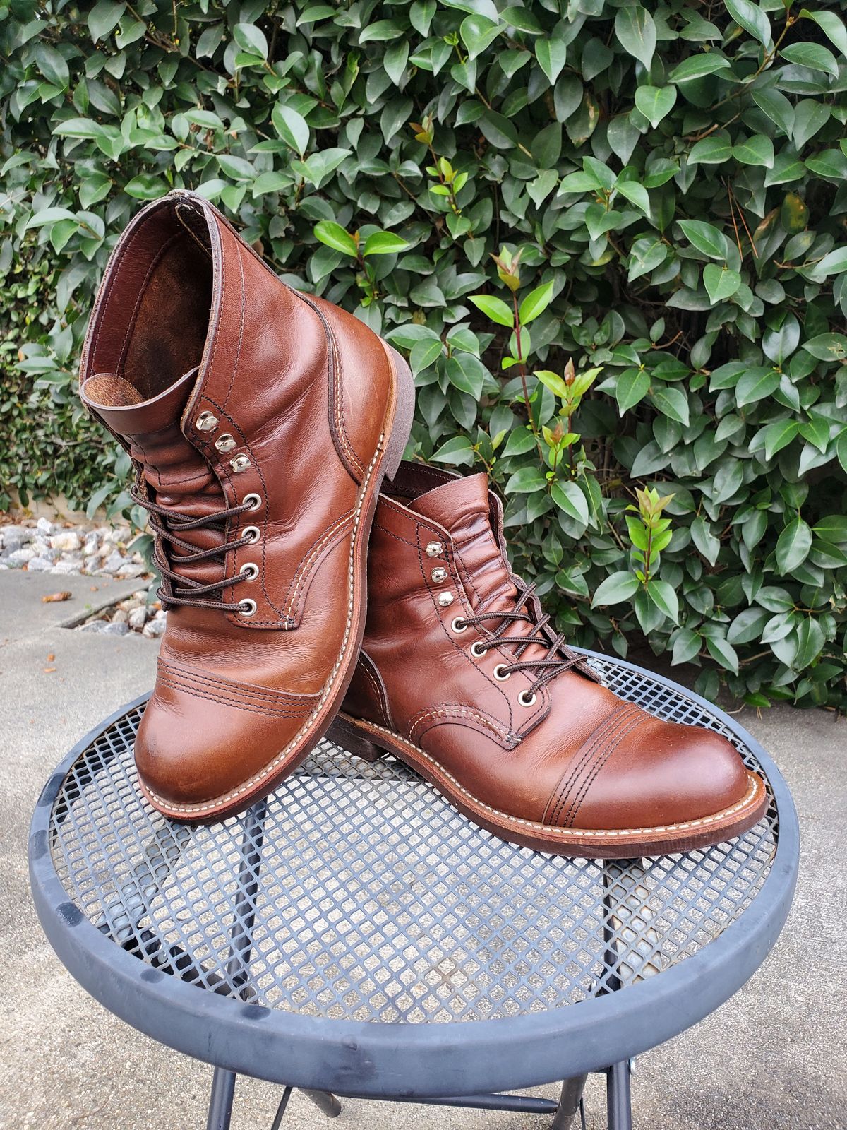 Photo by kananaios on March 3, 2024 of the Red Wing Iron Ranger in S.B. Foot Amber Harness.