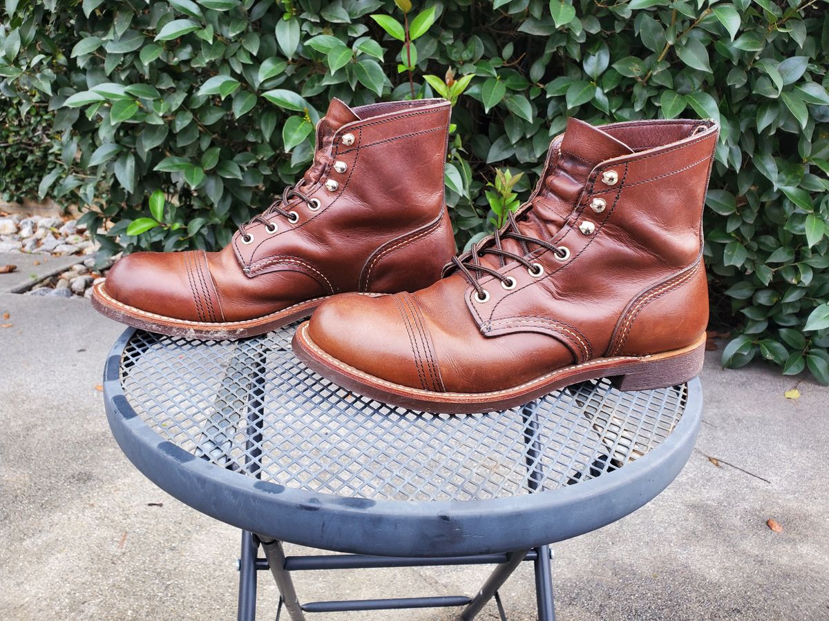 Photo by kananaios on March 3, 2024 of the Red Wing Iron Ranger in S.B. Foot Amber Harness.