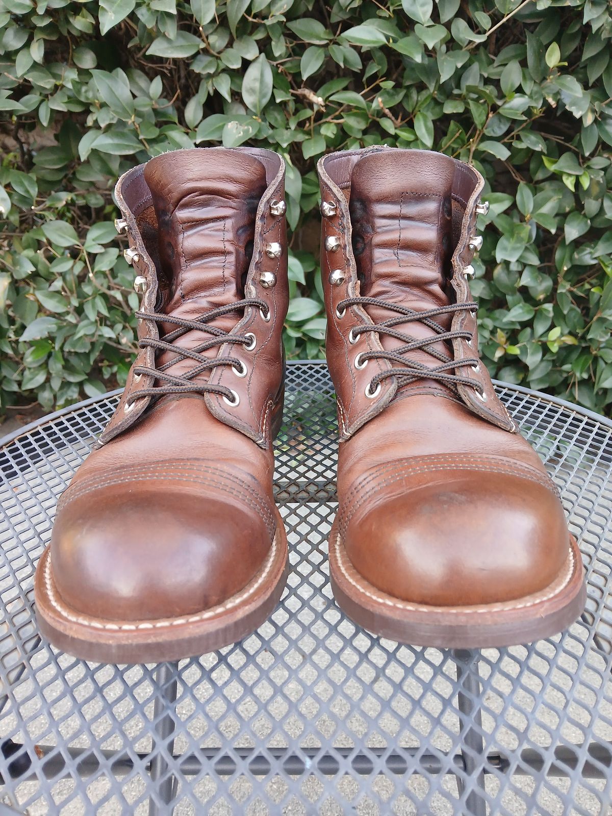 Photo by kananaios on April 2, 2024 of the Red Wing Iron Ranger in S.B. Foot Amber Harness.
