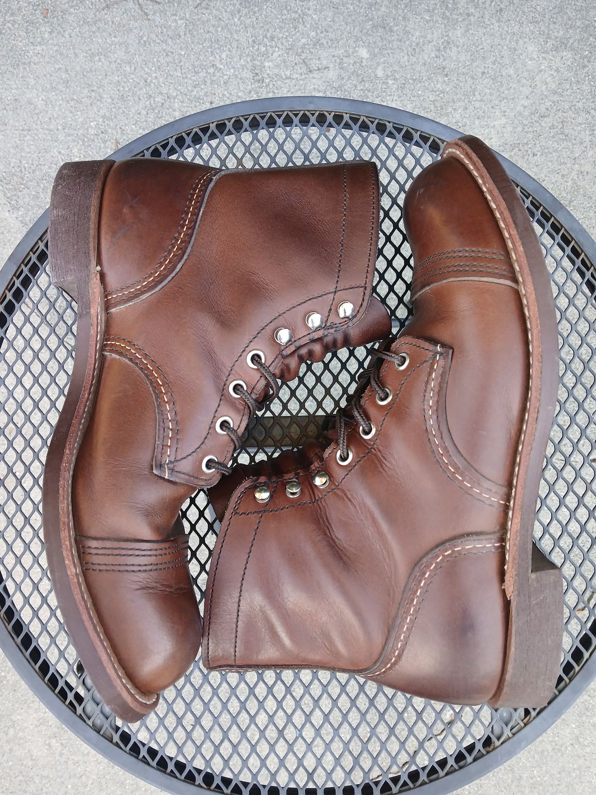 Photo by kananaios on April 2, 2024 of the Red Wing Iron Ranger in S.B. Foot Amber Harness.