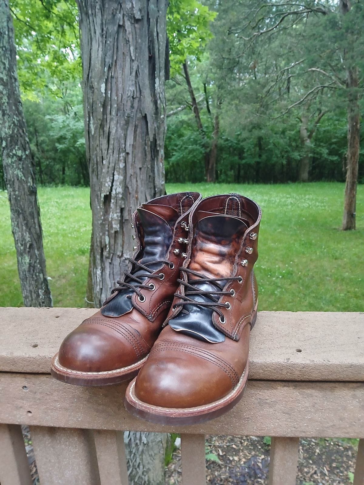 Photo by kananaios on May 18, 2024 of the Red Wing Iron Ranger in S.B. Foot Amber Harness.