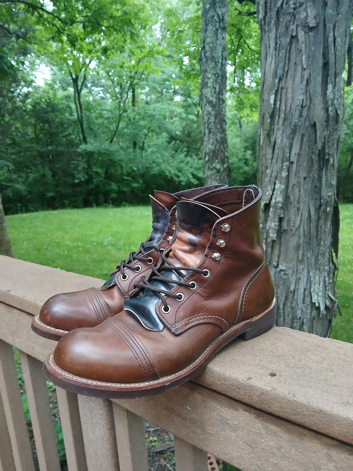 Photo by kananaios on May 18, 2024 of the Red Wing Iron Ranger in S.B. Foot Amber Harness.