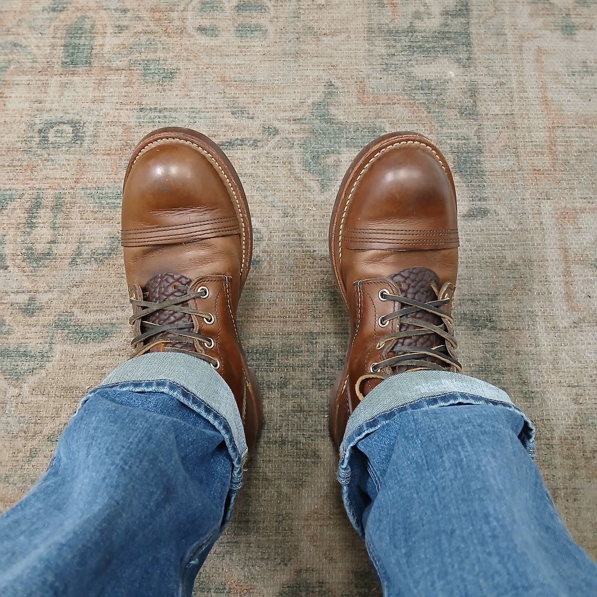 Photo by kananaios on February 26, 2025 of the Red Wing Iron Ranger in S.B. Foot Amber Harness.