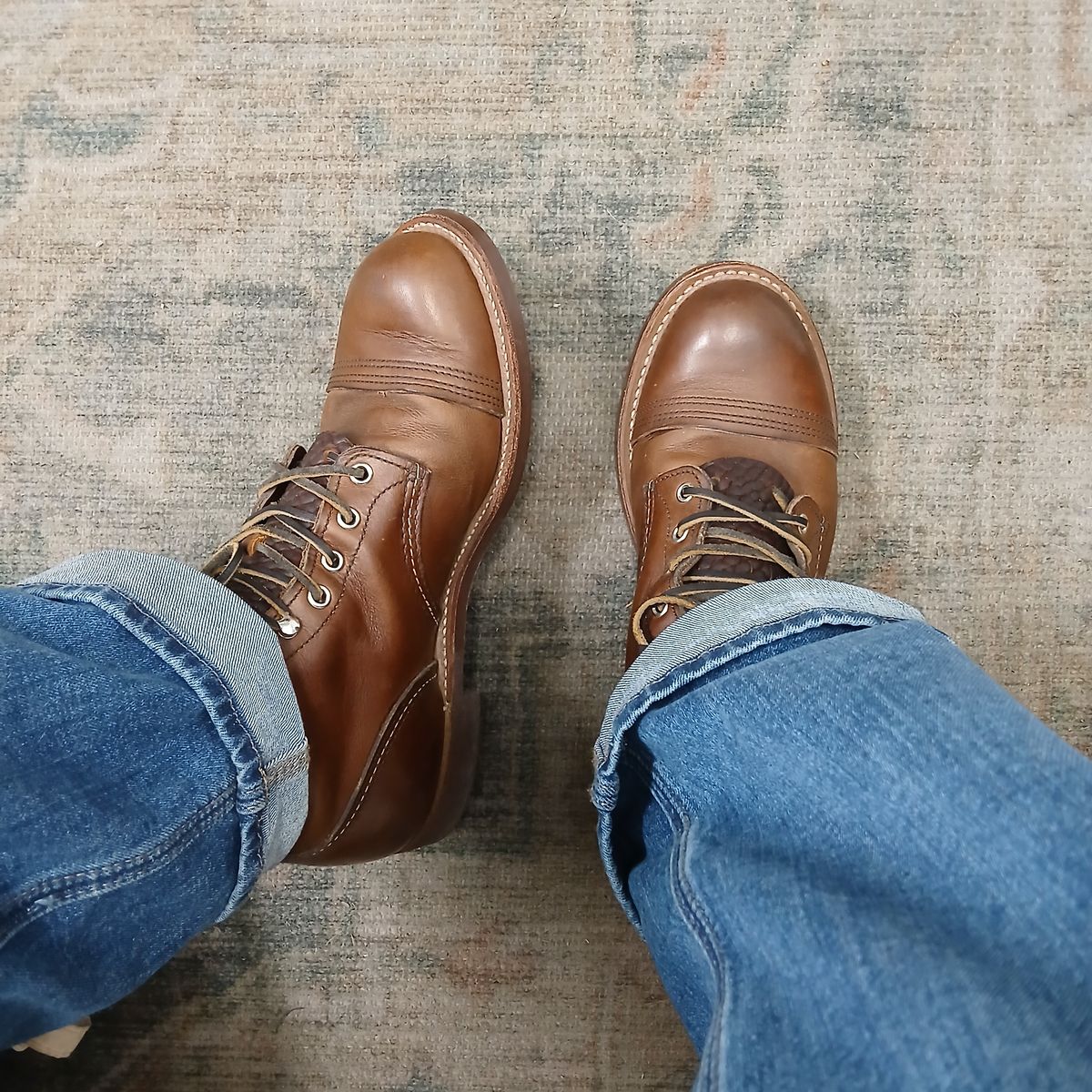 Photo by kananaios on February 26, 2025 of the Red Wing Iron Ranger in S.B. Foot Amber Harness.
