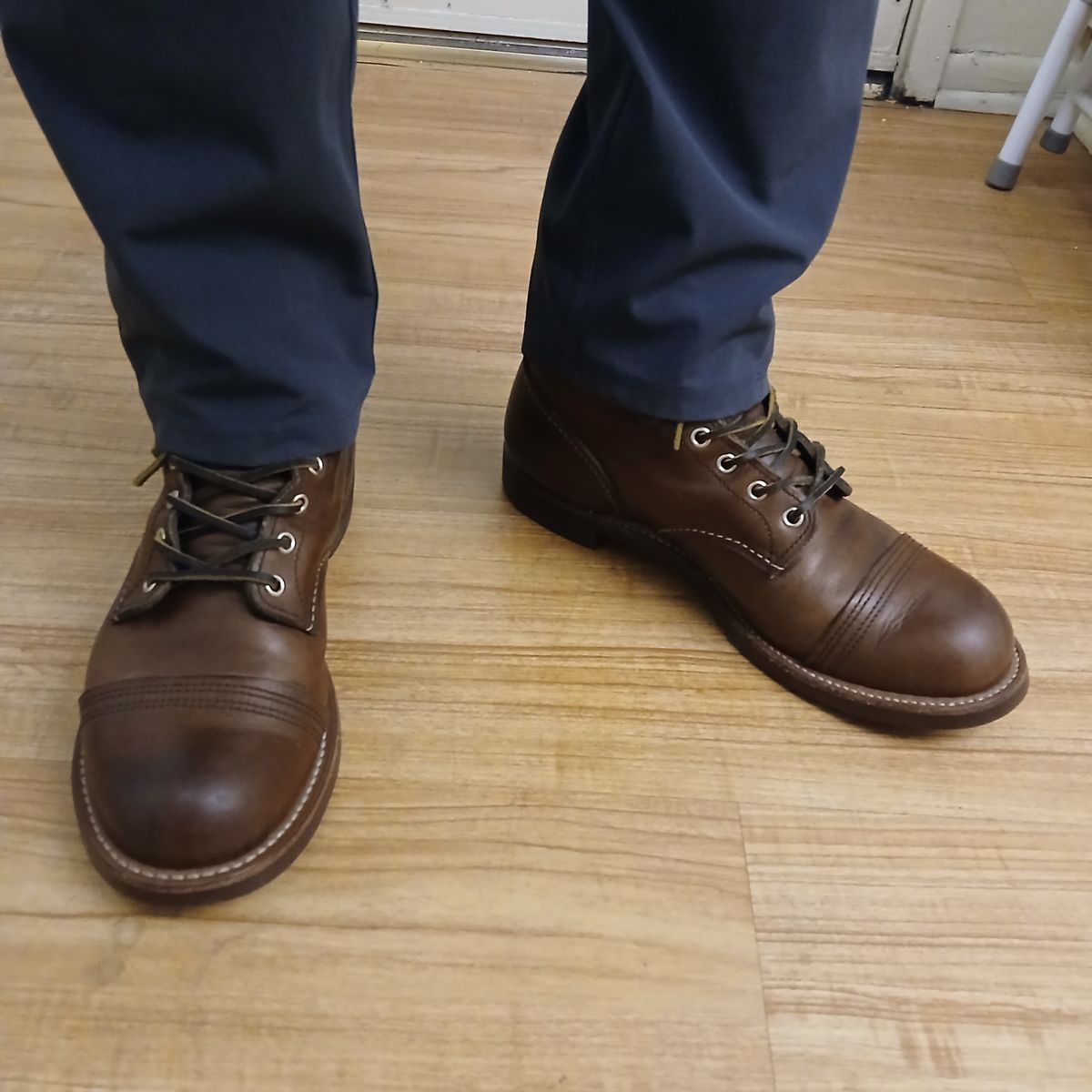 Photo by kananaios on May 5, 2025 of the Red Wing Iron Ranger in S.B. Foot Amber Harness.