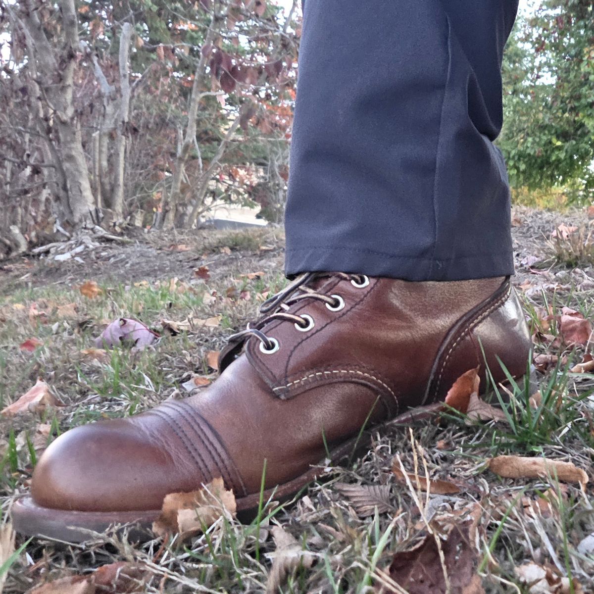 Photo by kananaios on October 27, 2025 of the Red Wing Iron Ranger in S.B. Foot Amber Harness.