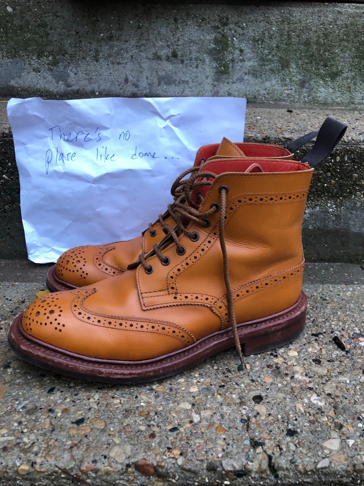 Photo by aganz on November 5, 2022 of the Tricker's Unknown Model in Acorn Antique.