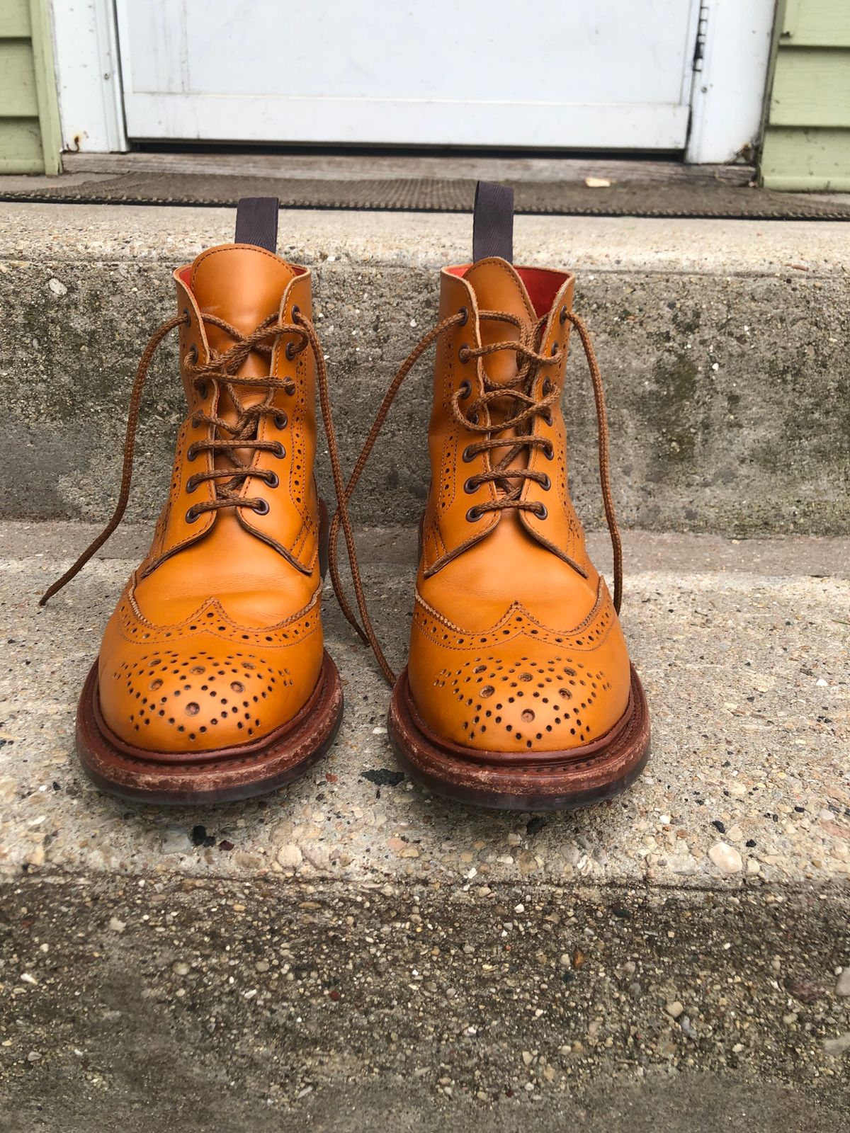 Photo by aganz on December 5, 2022 of the Tricker's Unknown Model in Acorn Antique.