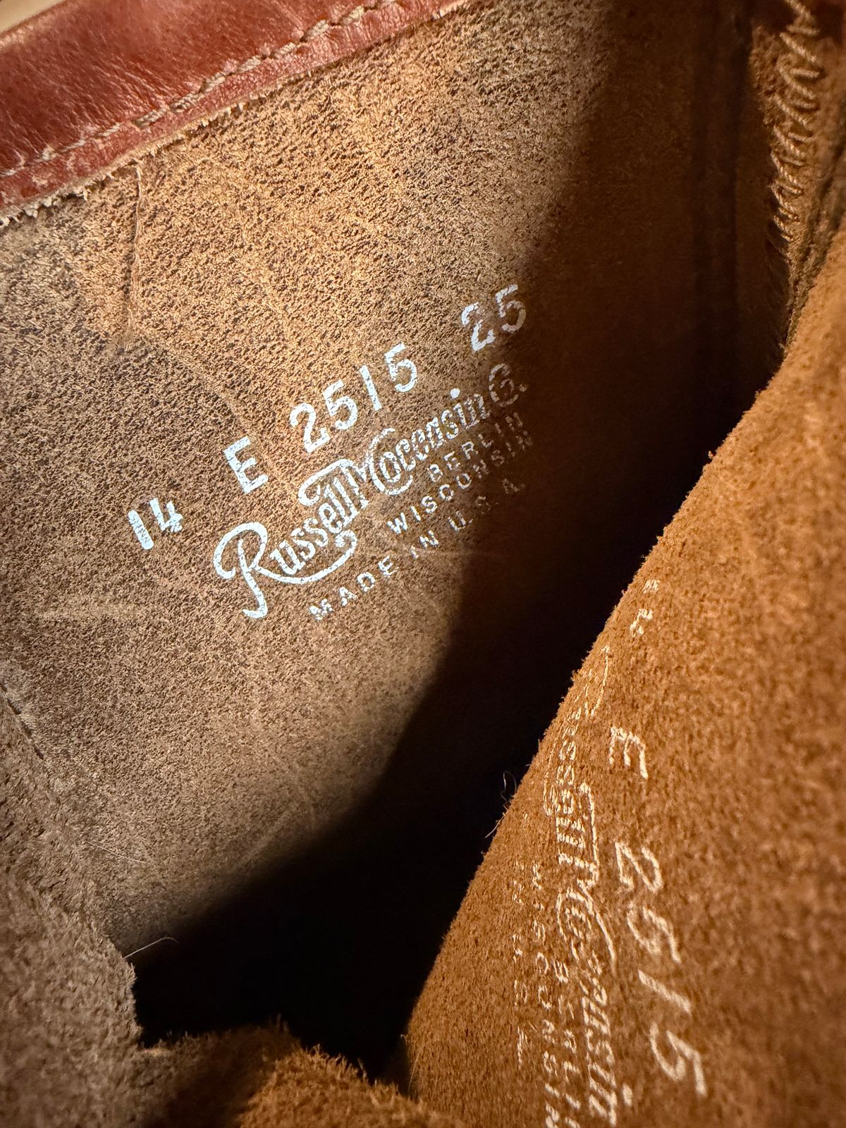Photo by rufio on October 23, 2025 of the Russell Moccasin Co. Custom Model in Seidel Crust Double Shot.