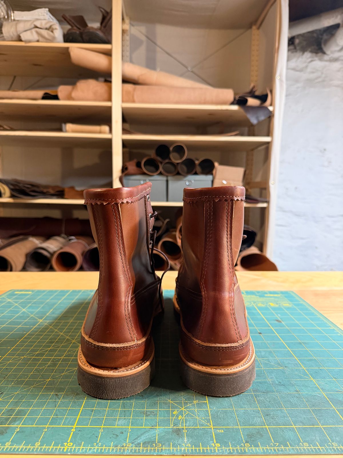 Photo by rufio on October 23, 2025 of the Russell Moccasin Co. Custom Model in Seidel Crust Double Shot.