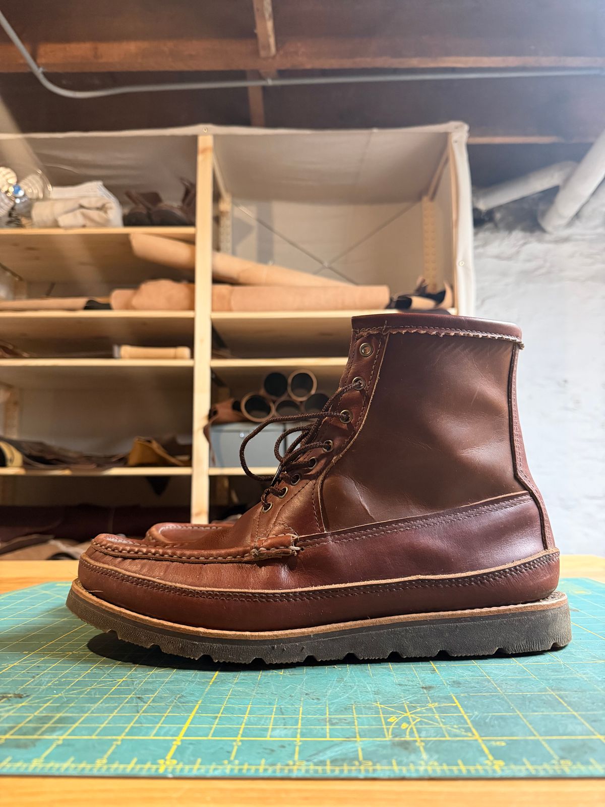 Photo by rufio on November 5, 2025 of the Russell Moccasin Co. Custom Model in Seidel Crust Double Shot.