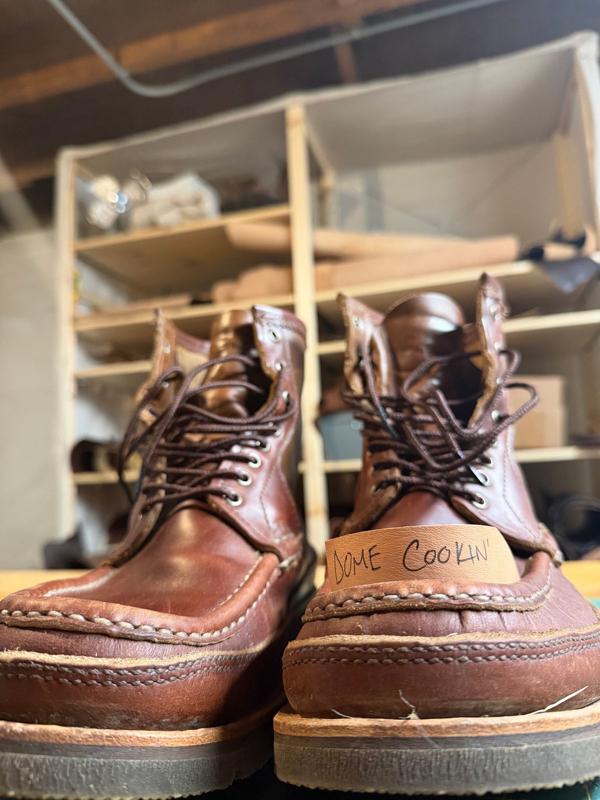 Photo by rufio on November 5, 2025 of the Russell Moccasin Co. Custom Model in Seidel Crust Double Shot.