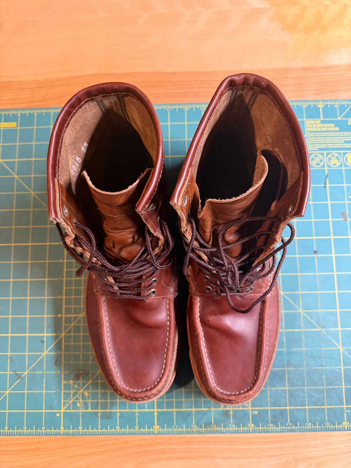 Photo by rufio on November 5, 2025 of the Russell Moccasin Co. Custom Model in Seidel Crust Double Shot.