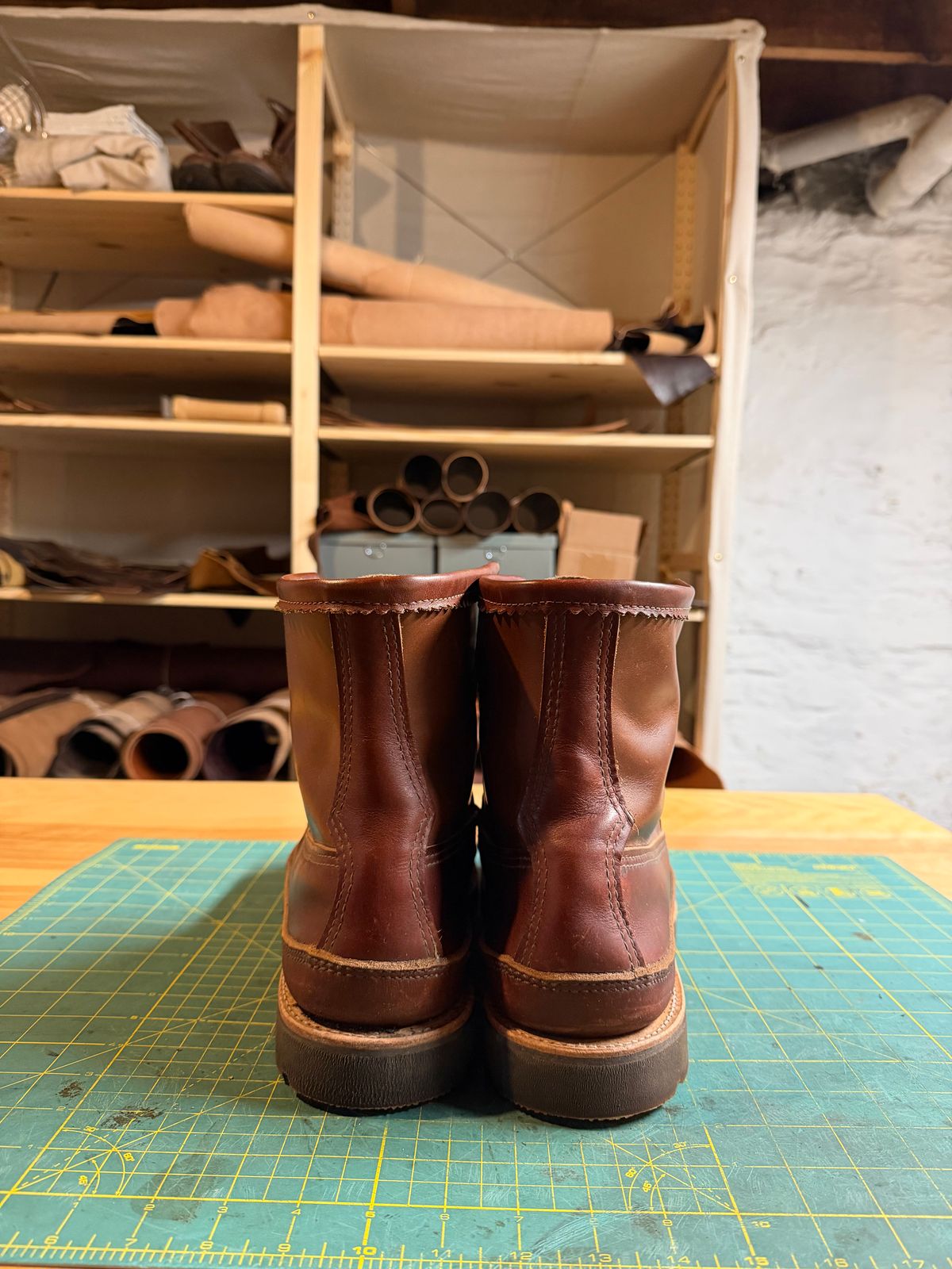 Photo by rufio on December 5, 2025 of the Russell Moccasin Co. Custom Model in Seidel Crust Double Shot.