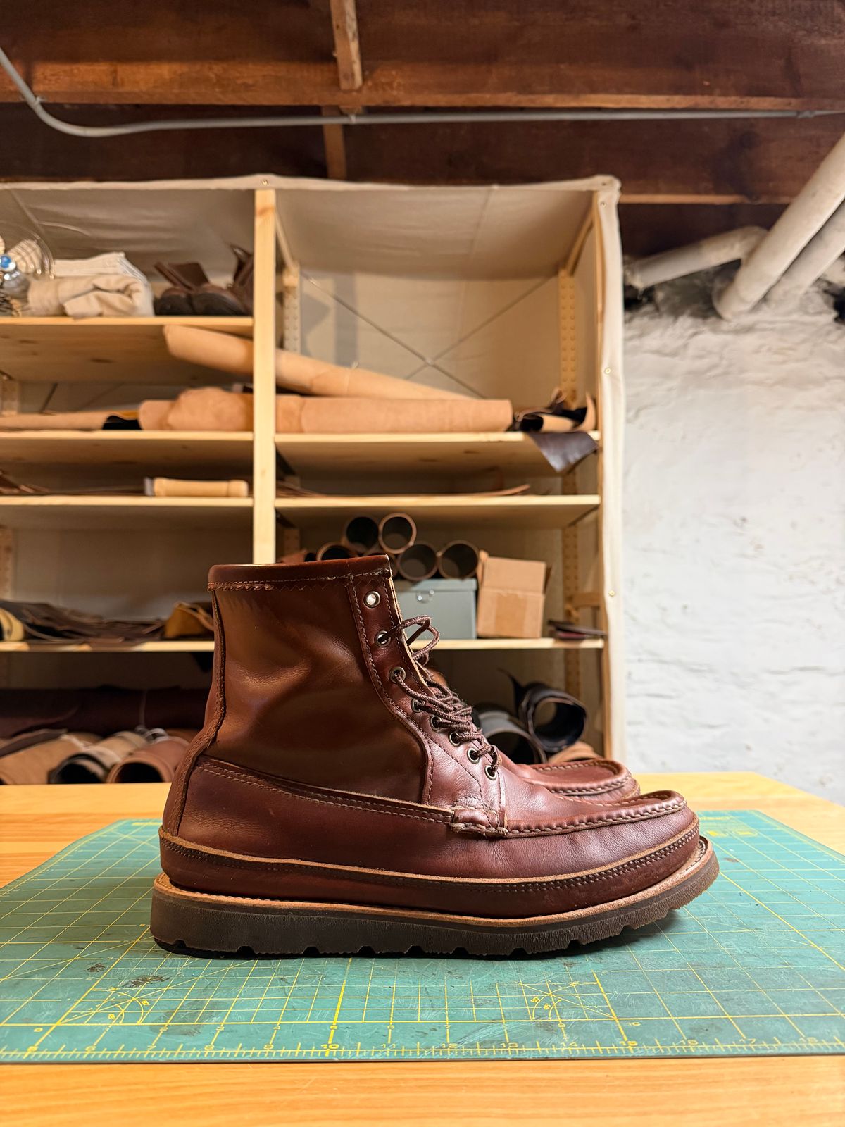 Photo by rufio on December 5, 2025 of the Russell Moccasin Co. Custom Model in Seidel Crust Double Shot.