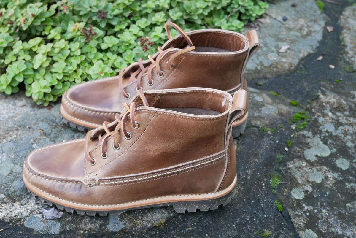 Photo by up2in2 on October 1, 2023 of the Oak Street Bootmakers Camp Boot in Horween Natural Chromexcel.