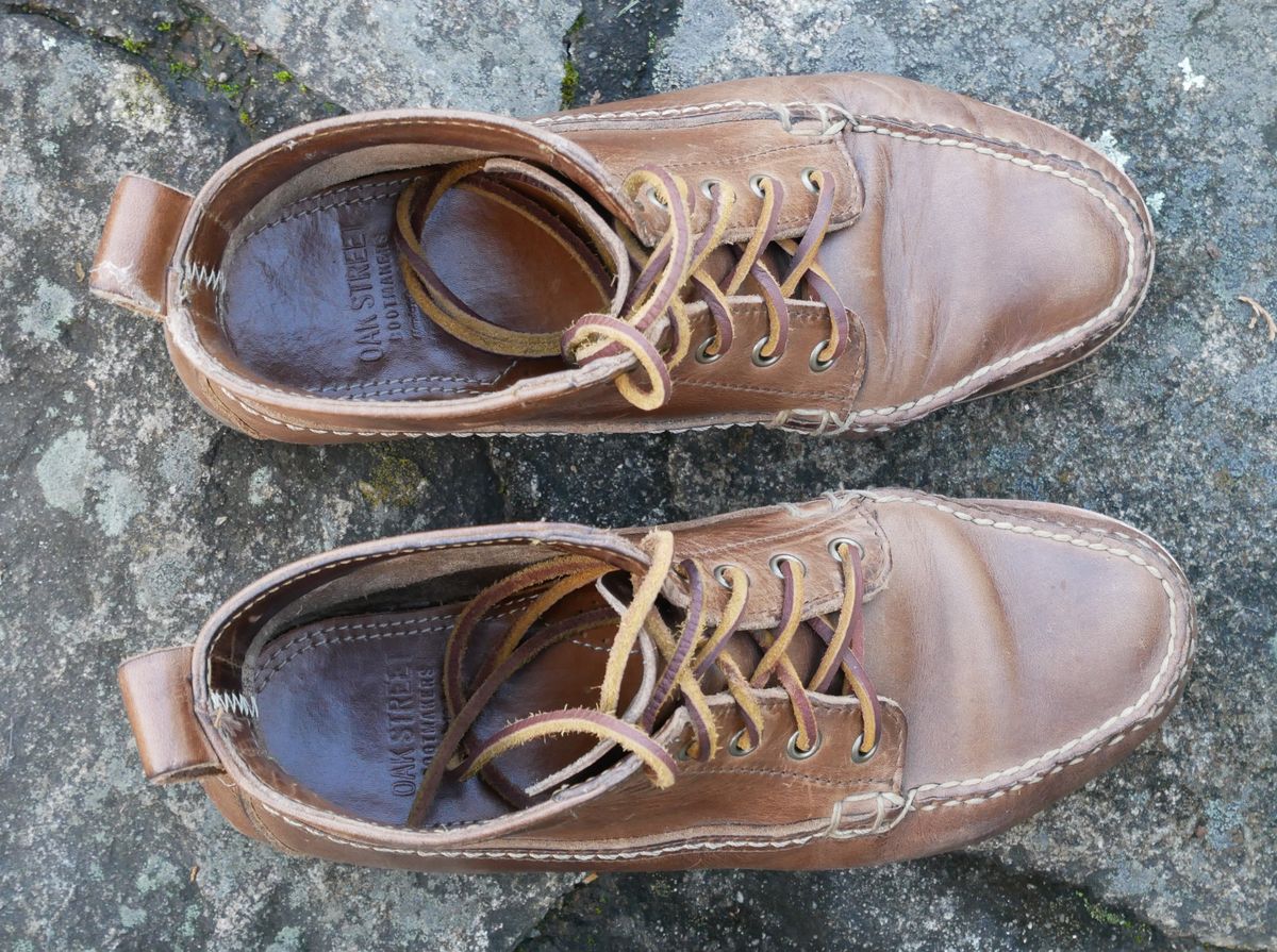 Photo by up2in2 on November 1, 2023 of the Oak Street Bootmakers Camp Boot in Horween Natural Chromexcel.