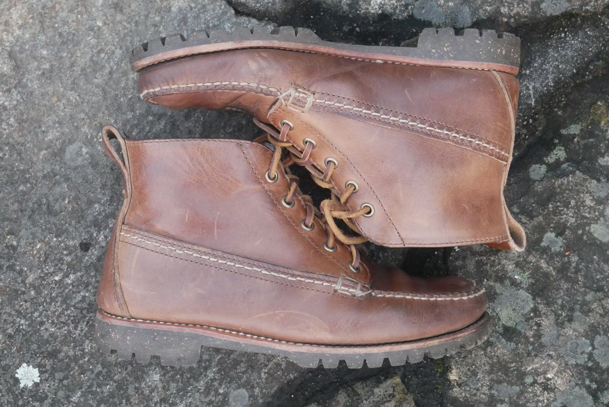 Photo by up2in2 on December 4, 2023 of the Oak Street Bootmakers Camp Boot in Horween Natural Chromexcel.