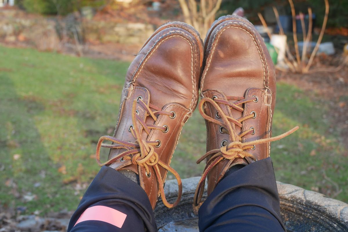 Photo by up2in2 on January 5, 2024 of the Oak Street Bootmakers Camp Boot in Horween Natural Chromexcel.