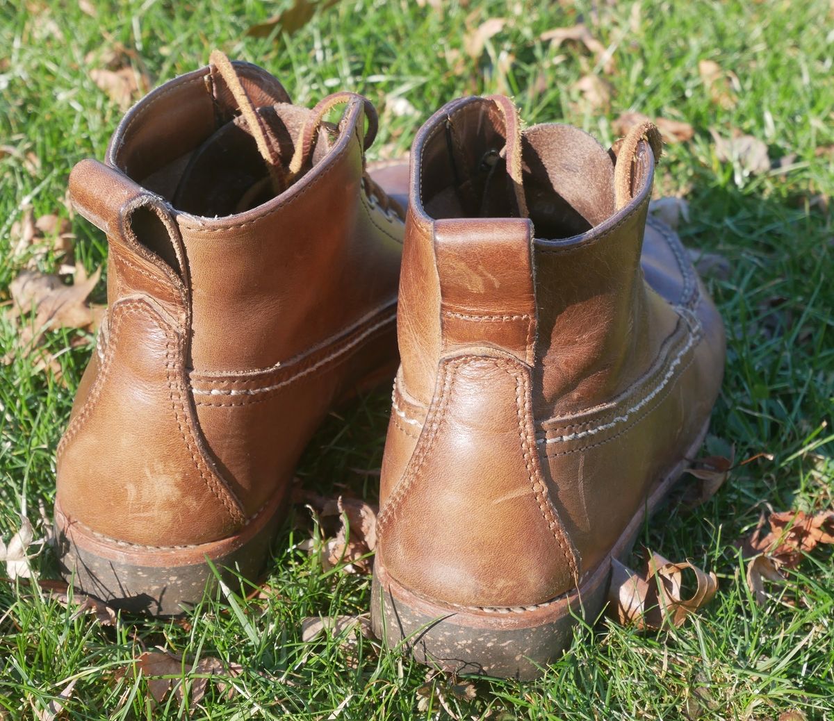 Photo by up2in2 on January 5, 2024 of the Oak Street Bootmakers Camp Boot in Horween Natural Chromexcel.