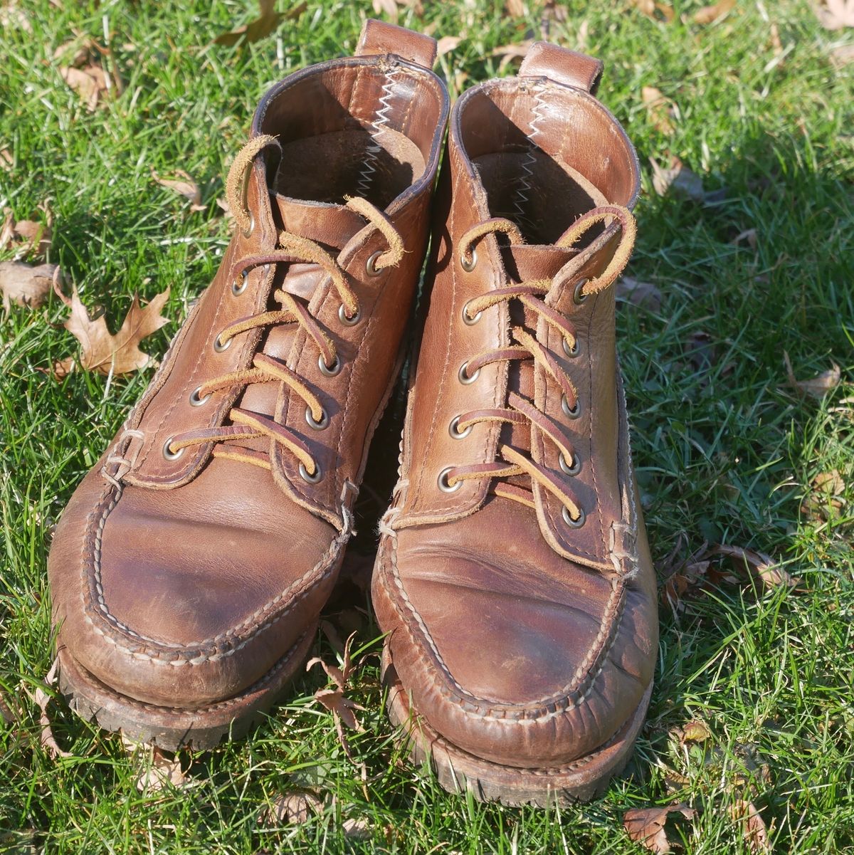 Photo by up2in2 on January 5, 2024 of the Oak Street Bootmakers Camp Boot in Horween Natural Chromexcel.