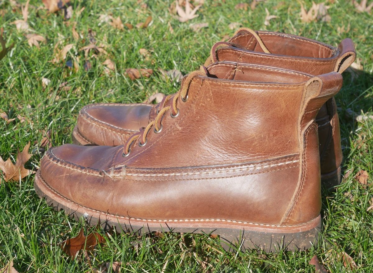 Photo by up2in2 on January 5, 2024 of the Oak Street Bootmakers Camp Boot in Horween Natural Chromexcel.