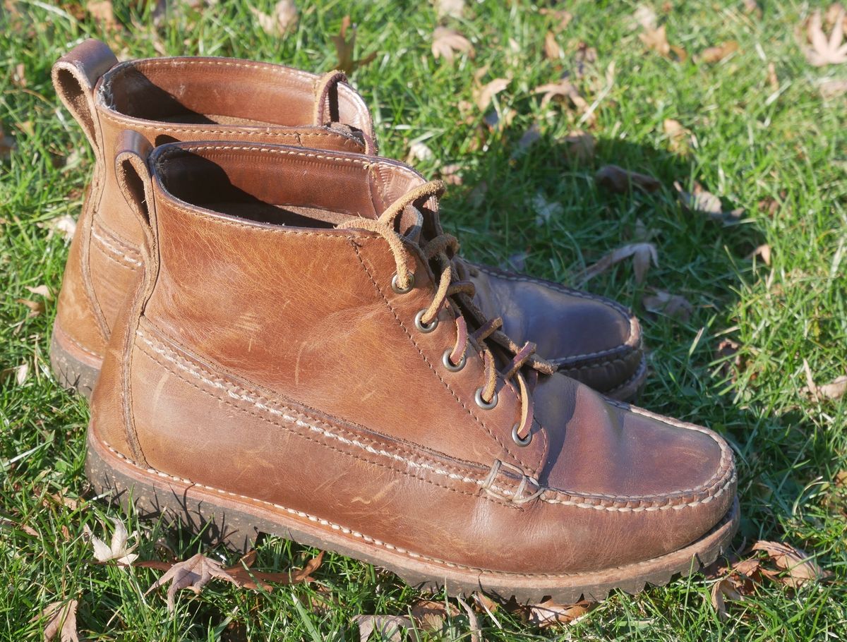 Photo by up2in2 on January 5, 2024 of the Oak Street Bootmakers Camp Boot in Horween Natural Chromexcel.