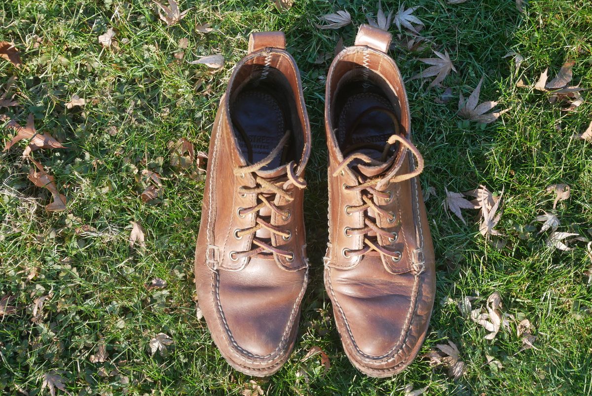 Photo by up2in2 on January 5, 2024 of the Oak Street Bootmakers Camp Boot in Horween Natural Chromexcel.