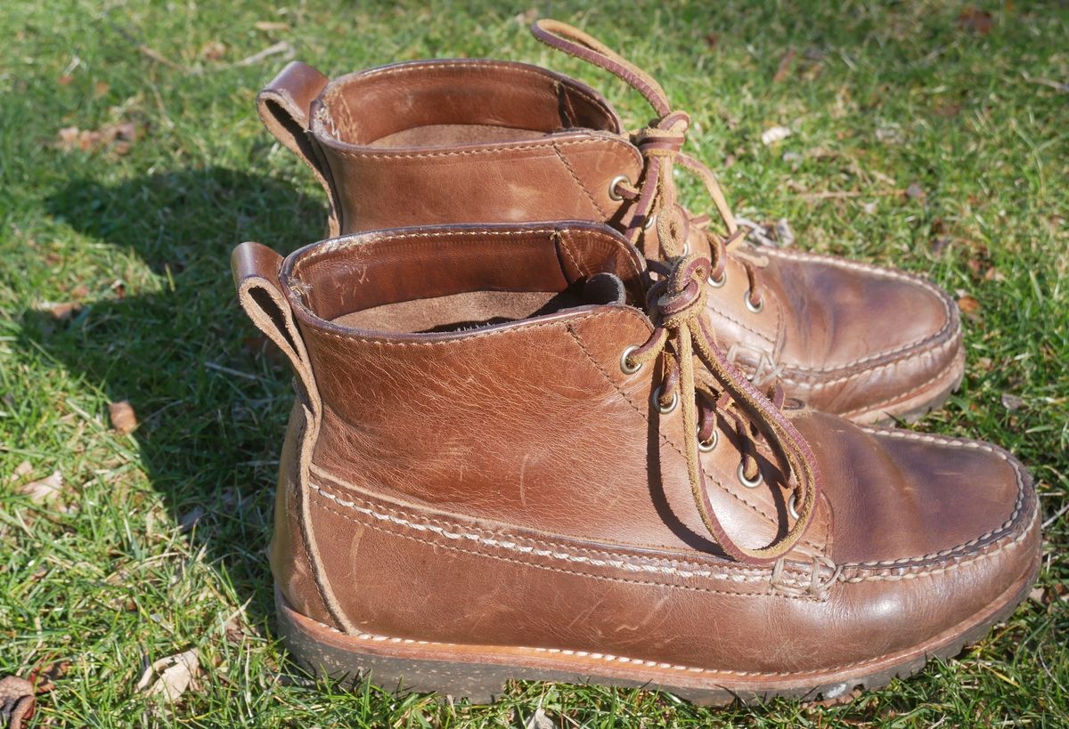 Photo by up2in2 on February 5, 2024 of the Oak Street Bootmakers Camp Boot in Horween Natural Chromexcel.