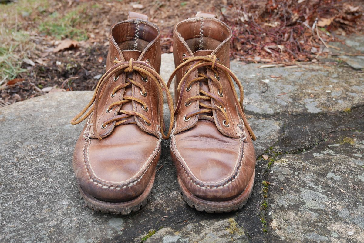 Photo by up2in2 on March 5, 2024 of the Oak Street Bootmakers Camp Boot in Horween Natural Chromexcel.